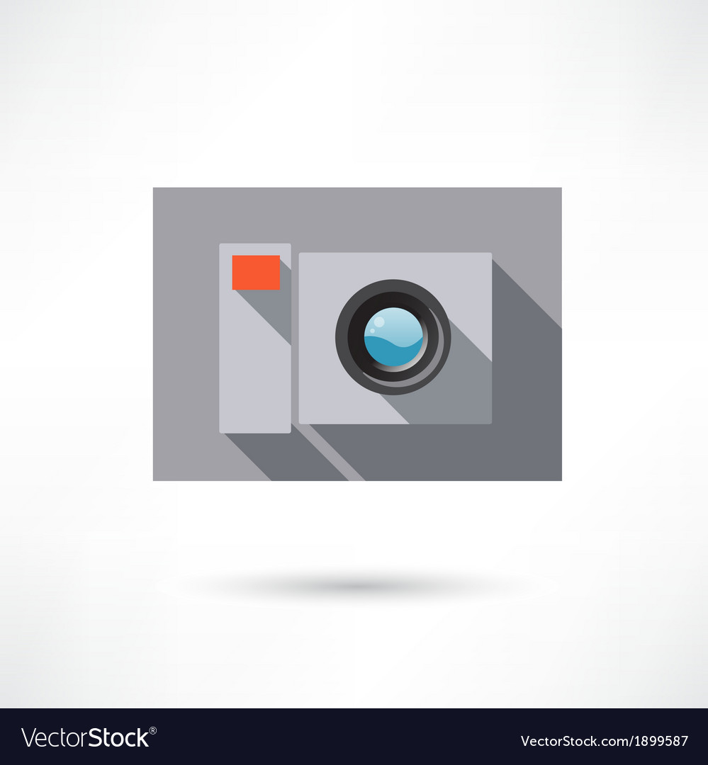 Camera in a flat design icon