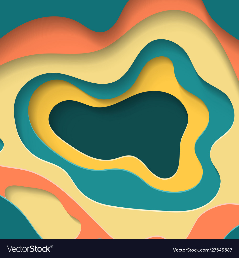 Buntes Papier mit geschnittenen Formen vector image Buntes Papier mit geschnittenen Formen