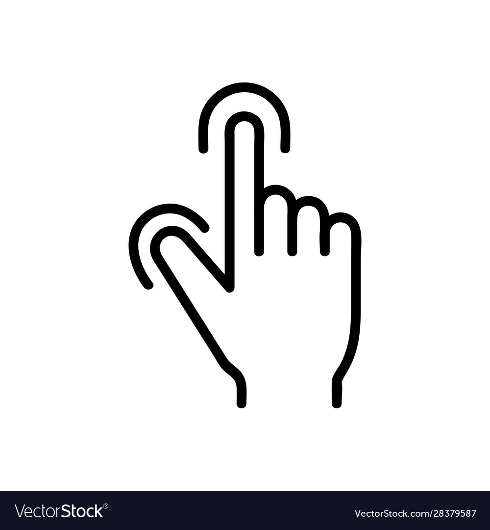 Control on touchscreen icon isolated vector image Control on touchscreen icon isolated