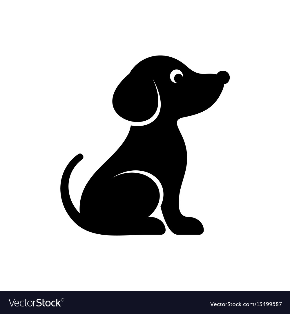 Cute Cartoon Dog Silhouette - cuteanimals