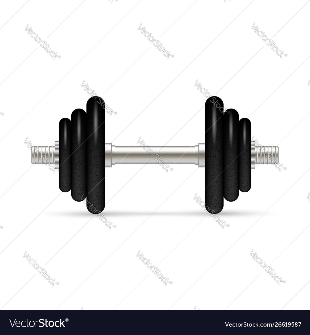 Dumbbell with removable disks Vector Image Dumbbell with removable disks