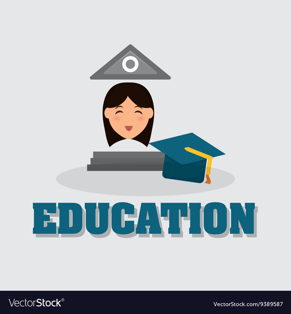 Education design university icon colorful Vector Image