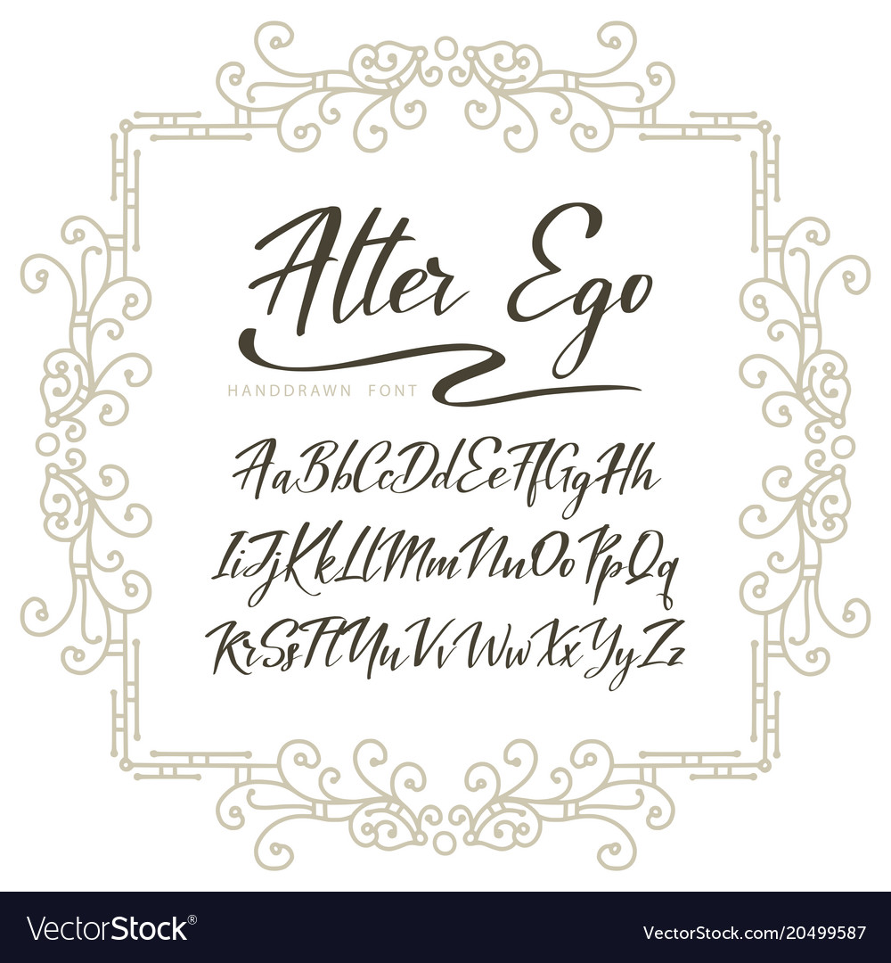 Elegant Calligraphic Alphabet Set