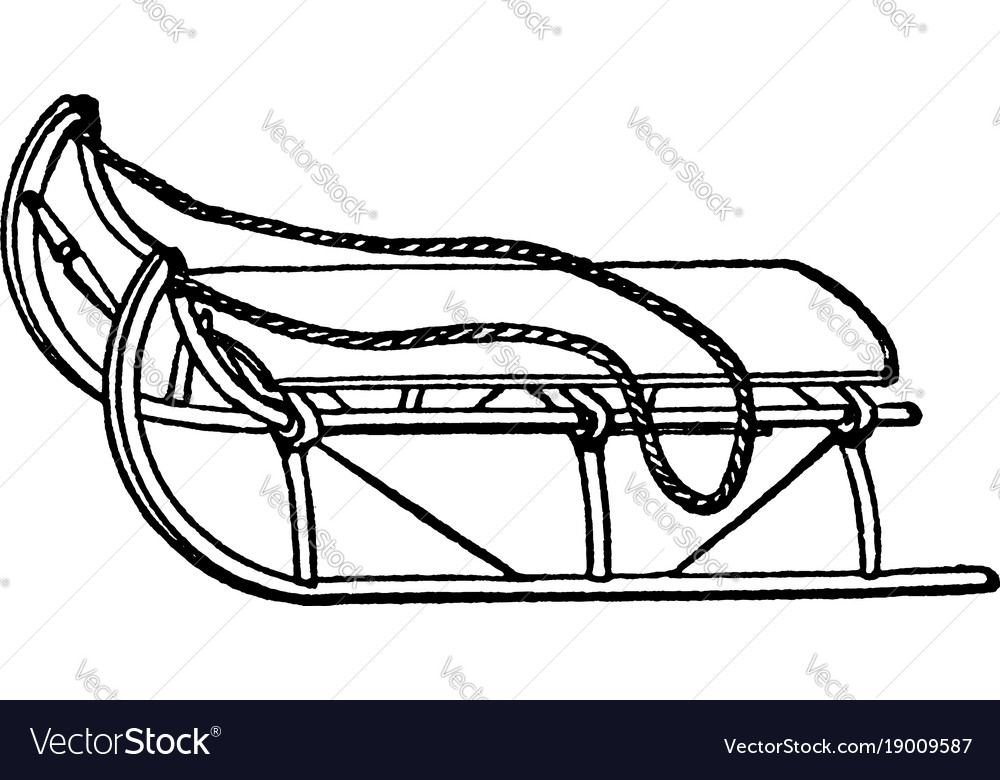 Hand Sledge Vintage Royalty Free Vector Image - Vectorstock