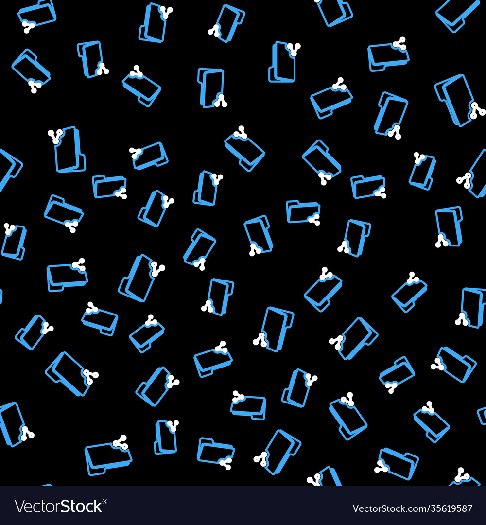 Line share folder icon isolated seamless pattern vector image Line share folder icon isolated seamless pattern