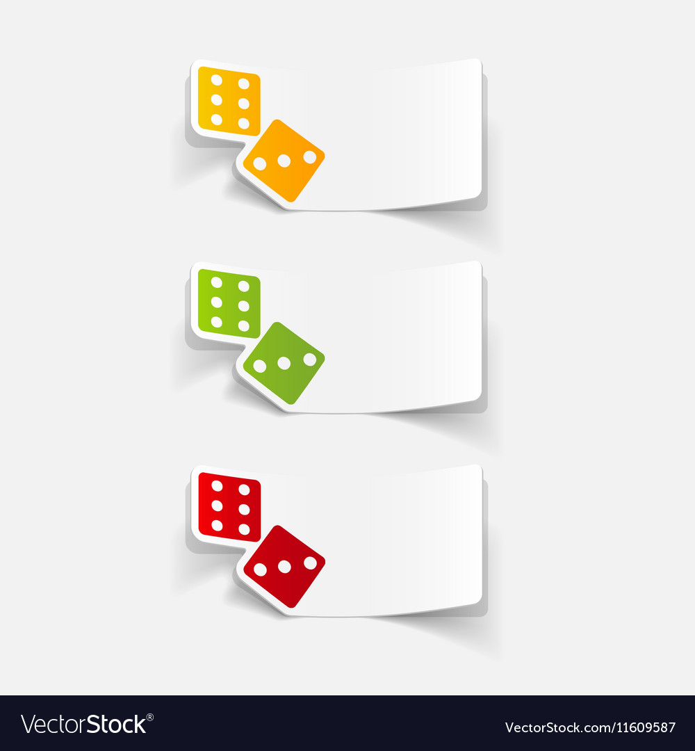 Realistic design element dice