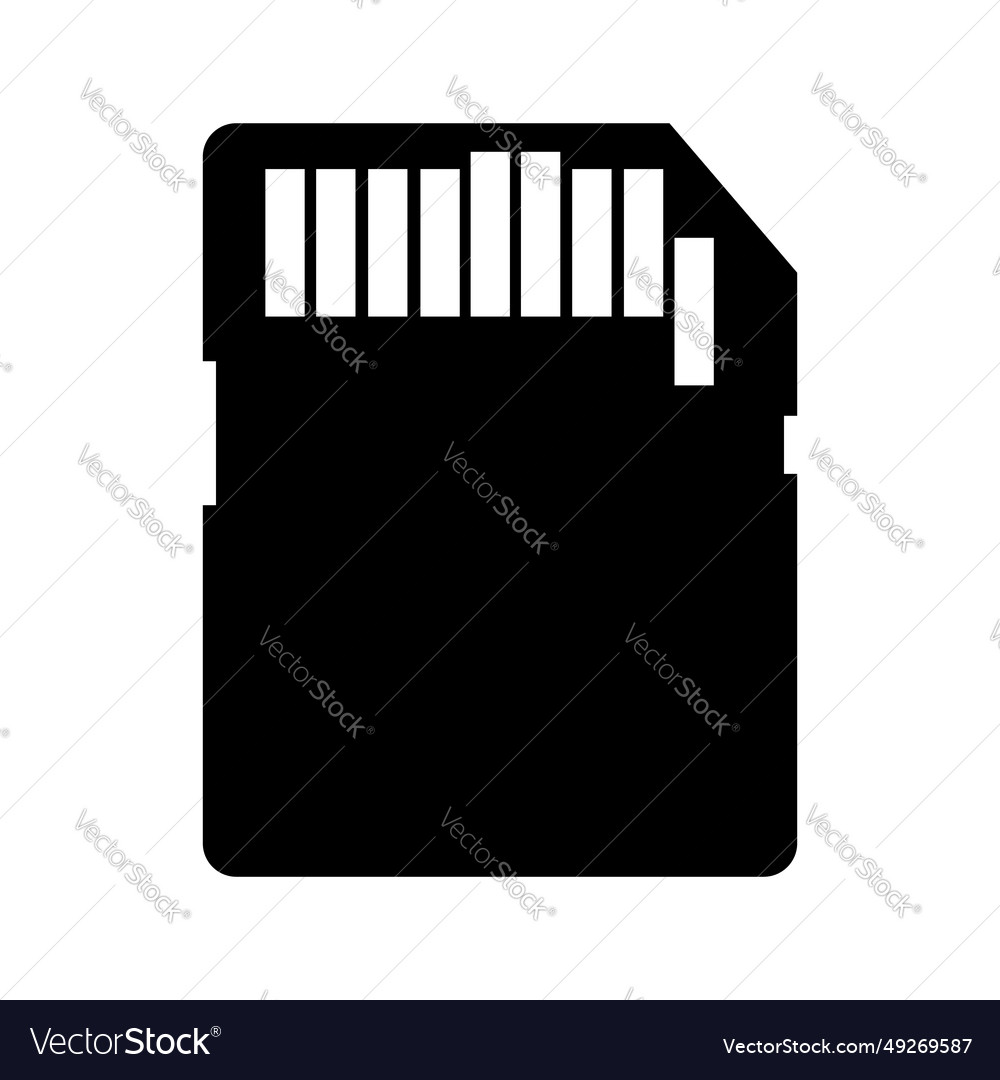 Simple of memory card sd or micro Vector Image Simple of memory card sd or micro