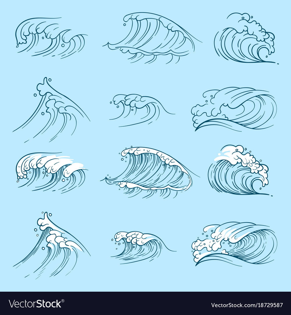 Wave drawing on Pinterest