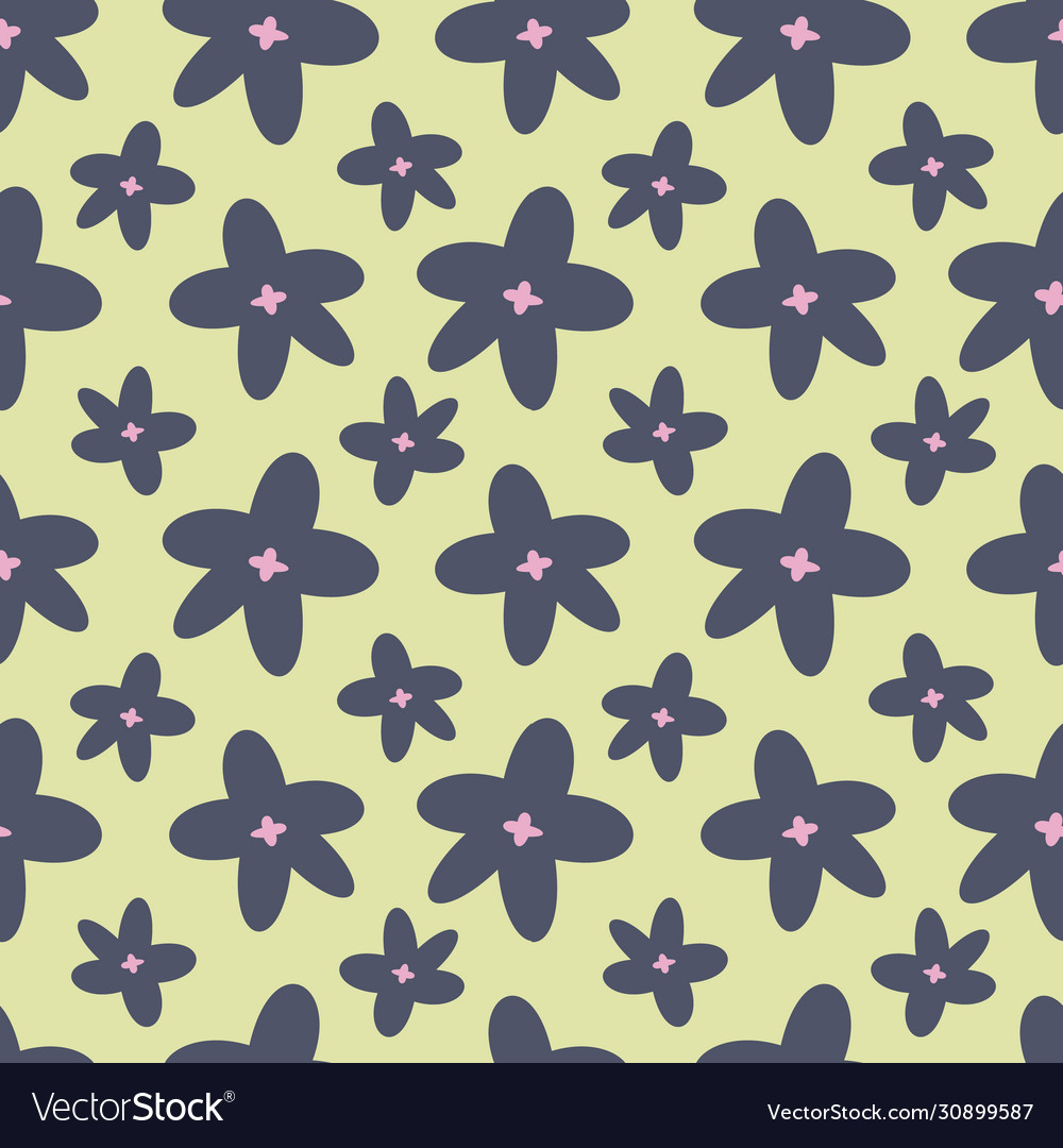 Spring flowers repeat pattern pattern Royalty Free Vector