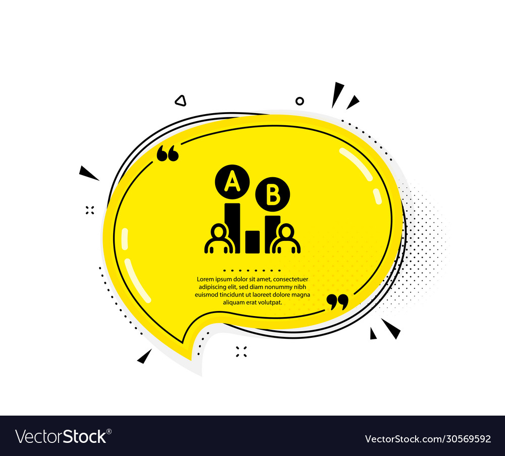 Ab testing icon ui test chart sign