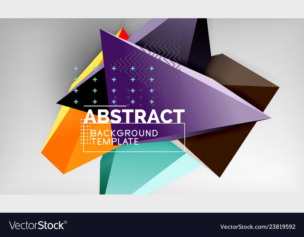Abstract color triangles geometric background
