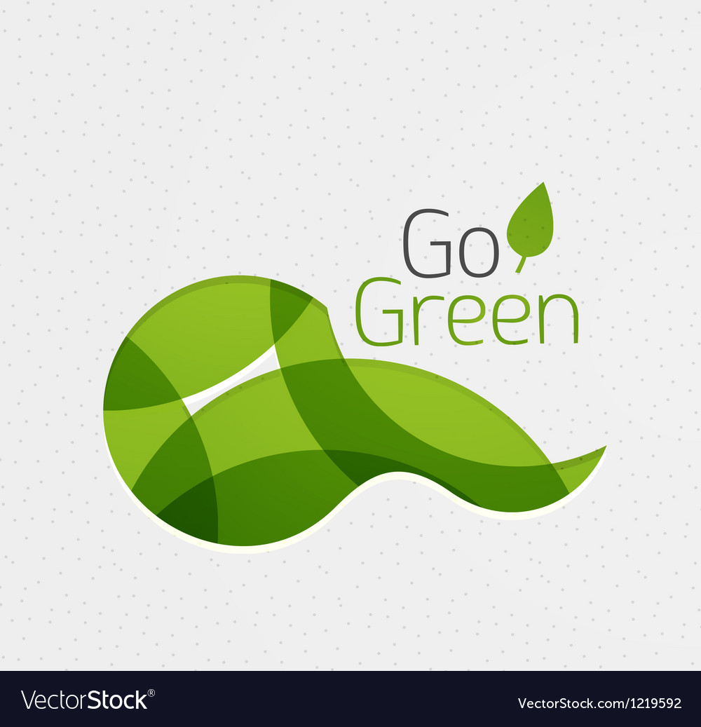 Abstract eco green shape