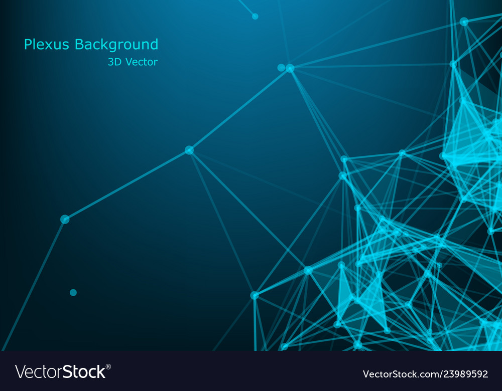 Abstract plexus structure digital data web and Vector Image