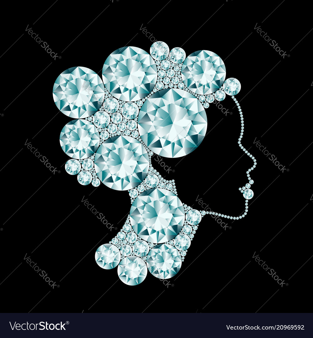 Diamond woman head