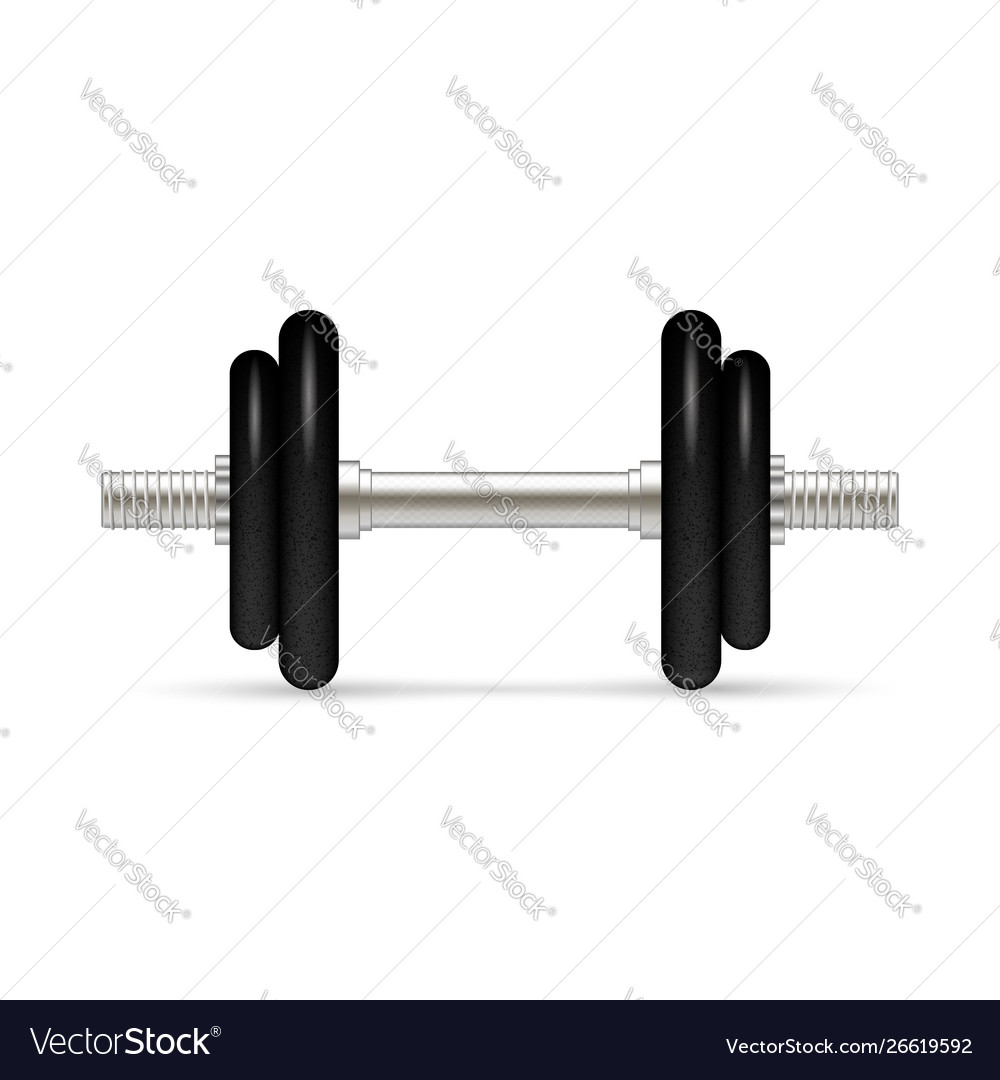 Dumbbell with removable disks vector image Dumbbell with removable disks