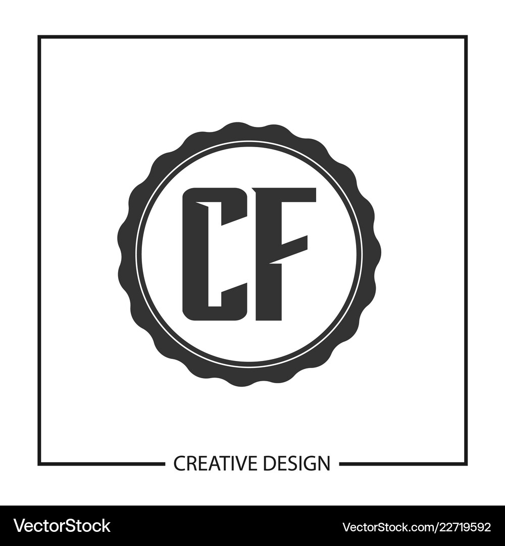 Initial letter cf logo template design Royalty Free Vector