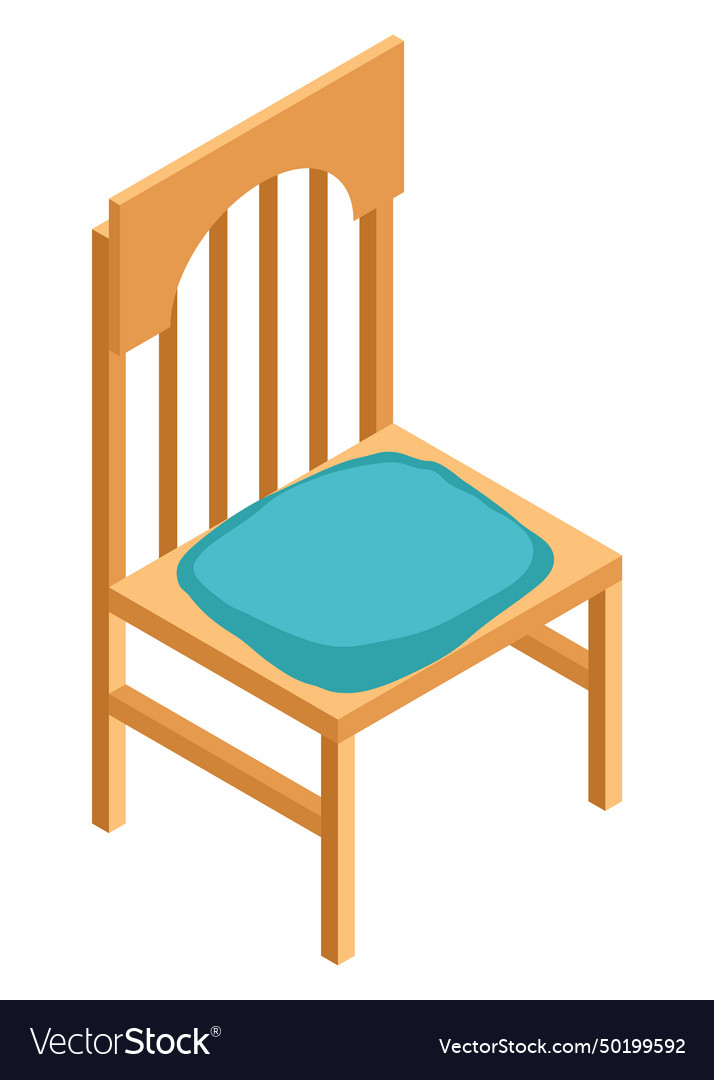 Isometric garden furniture icon chair