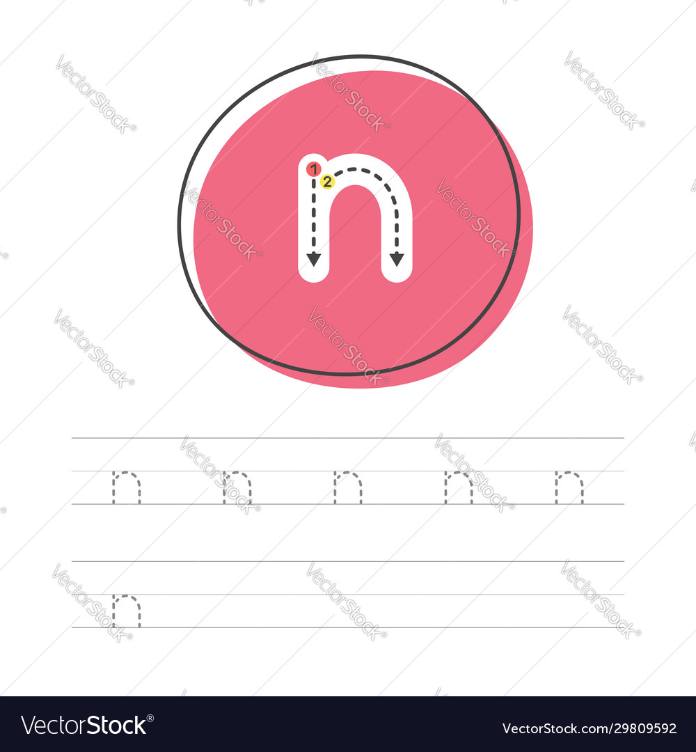 Learning to write n small vector image Learning to write n small