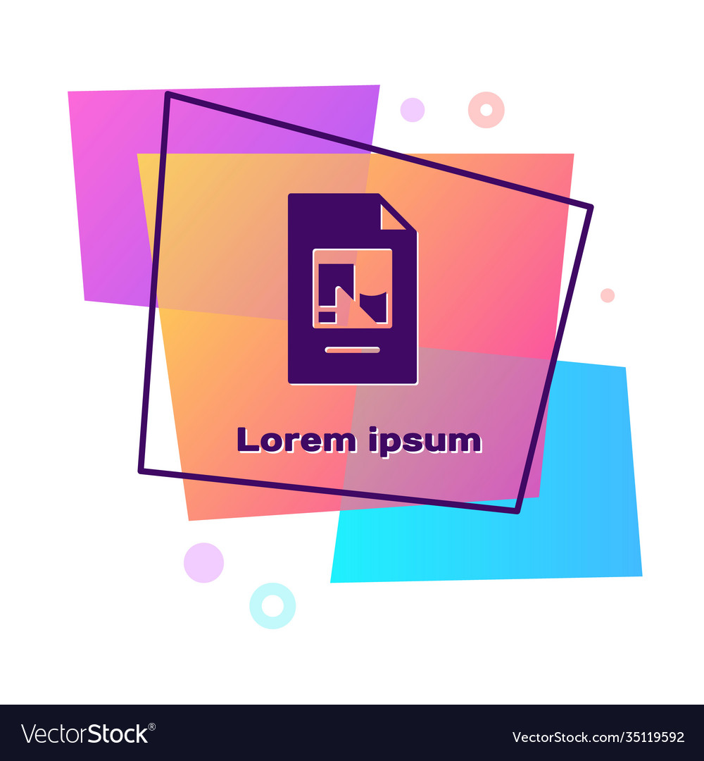 Purple file document with icon vector image Purple file document with icon