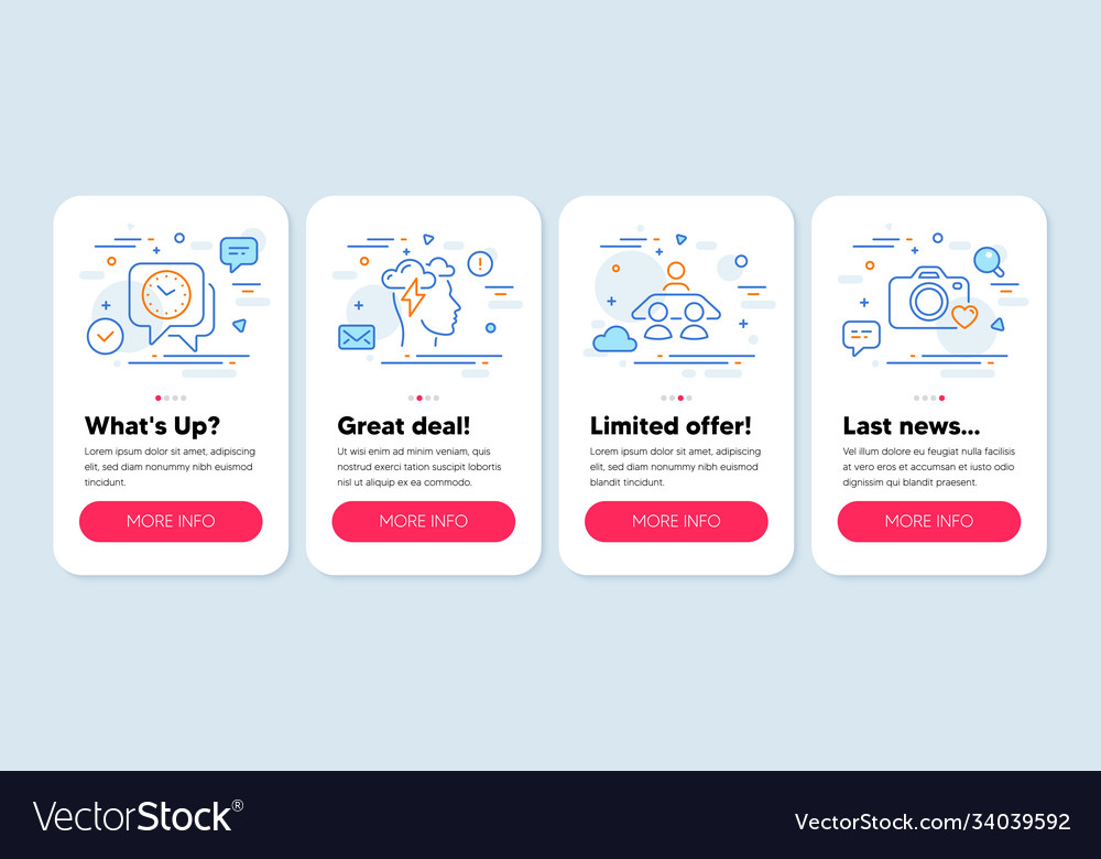 Set education icons such as mindfulness stress