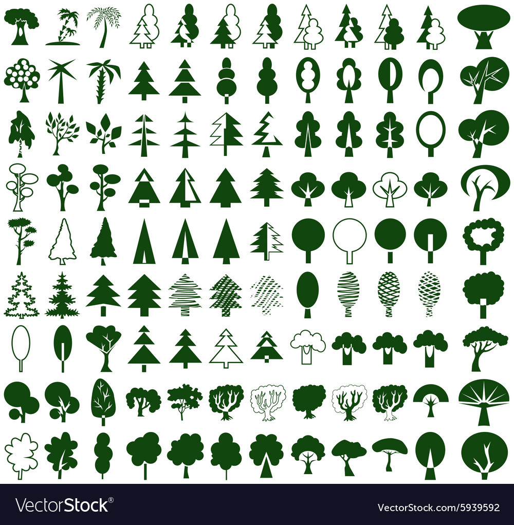 Tree Icons - Diverse Collection