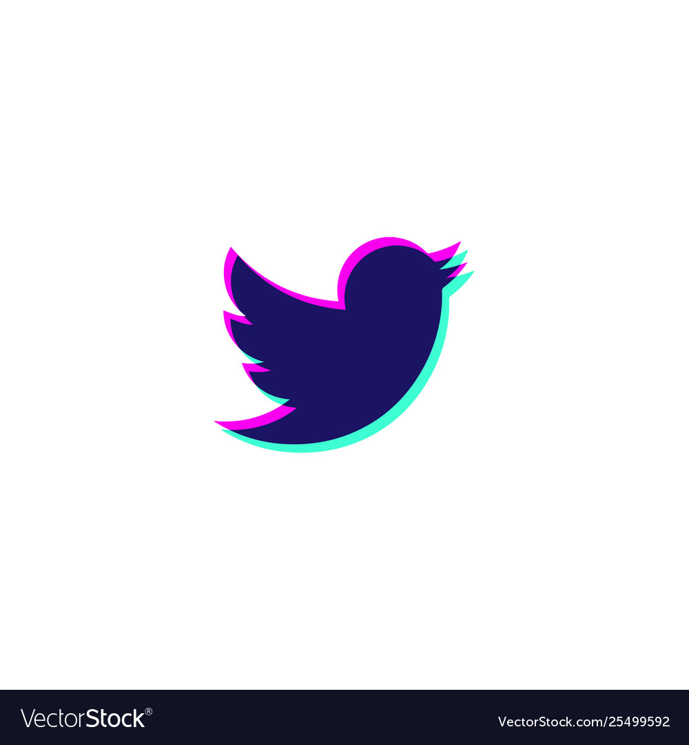 Tweeter icon symbol logo element isolated vector image Tweeter icon symbol logo element isolated