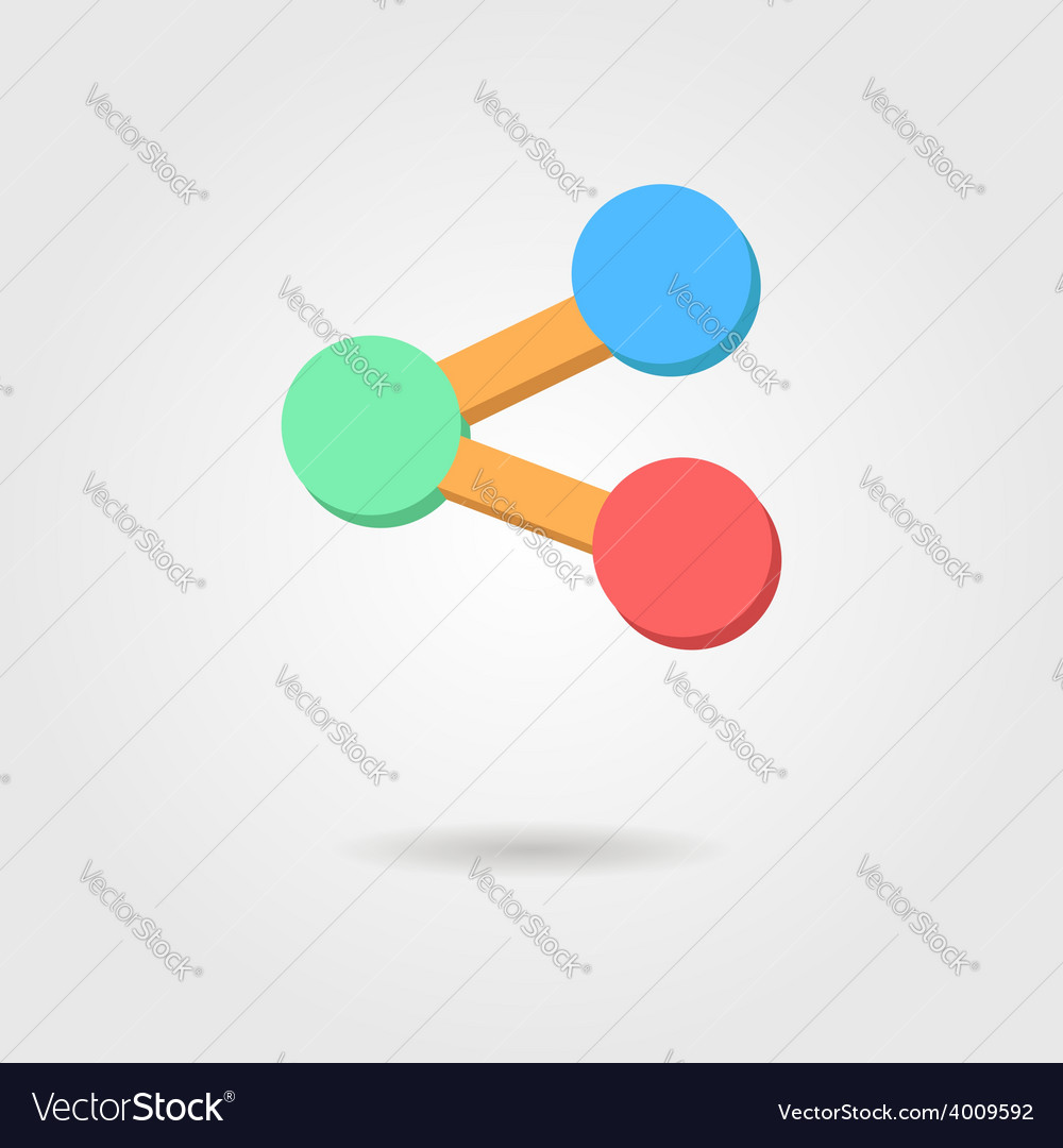 Web share icon with shadow
