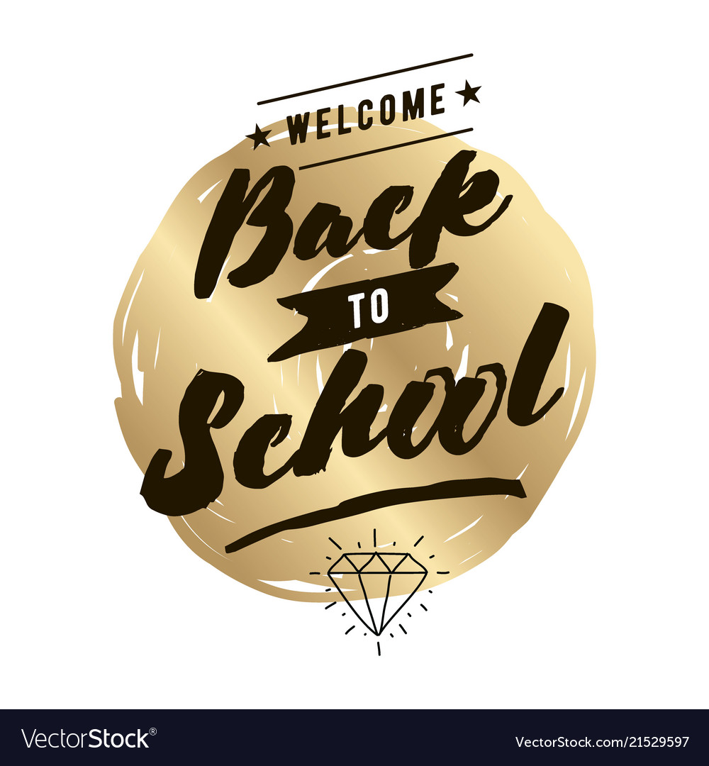 Back to school typographic labels set