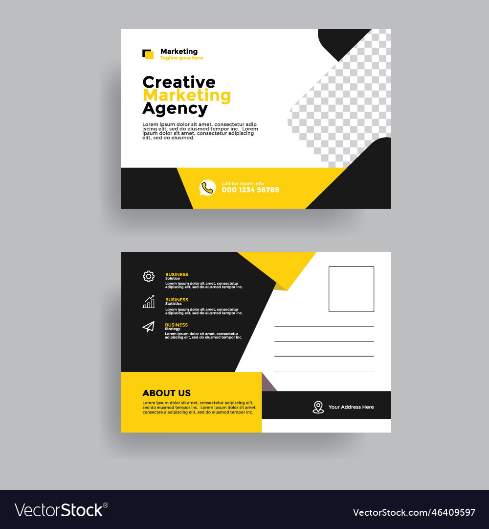 Corporate business postcard template design