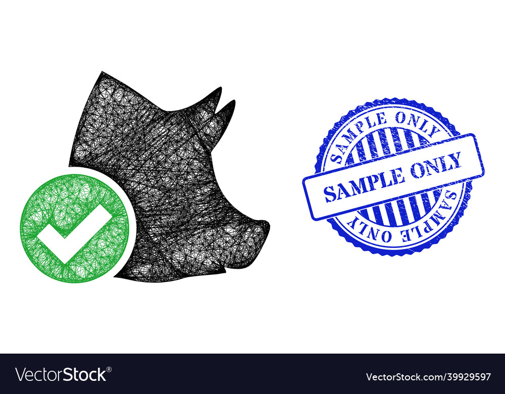 Distress sample only stamp seal and hatched valid