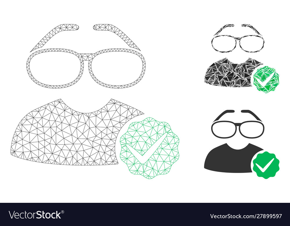 For clevers mesh network model and triangle vector image For clevers mesh network model and triangle