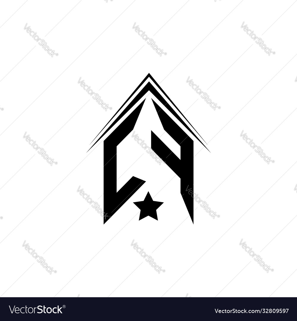 Initial cf logo design with shape style Vector Image Initial cf logo design with shape style