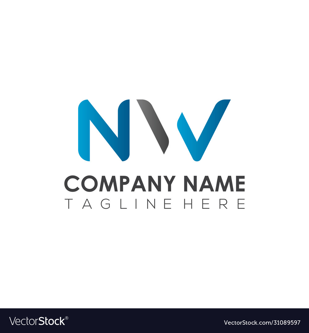 Initial letter nw logo design template creative