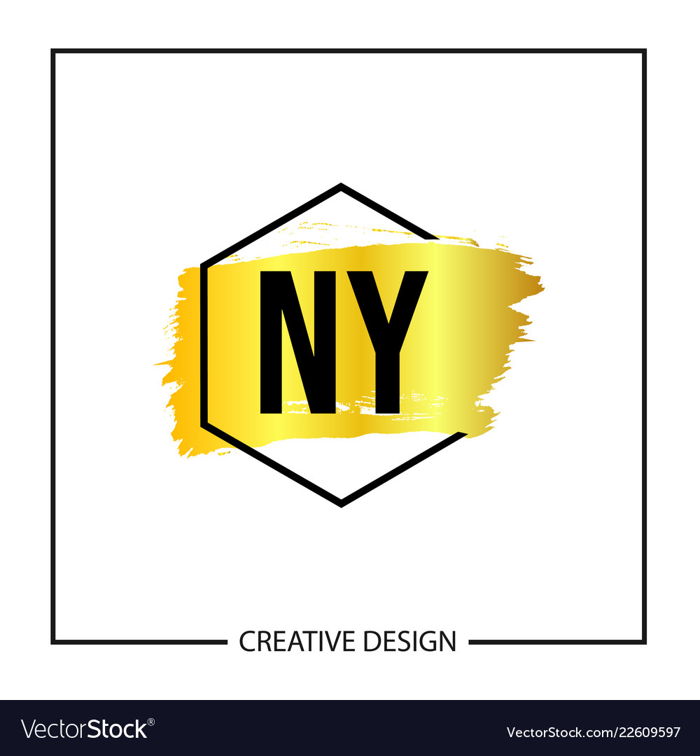 Initial ny letter logo template design