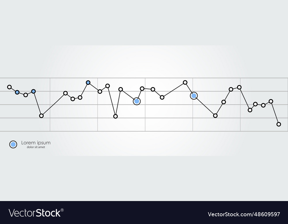 Line graph element modern simple chart vector image Line graph element modern simple chart