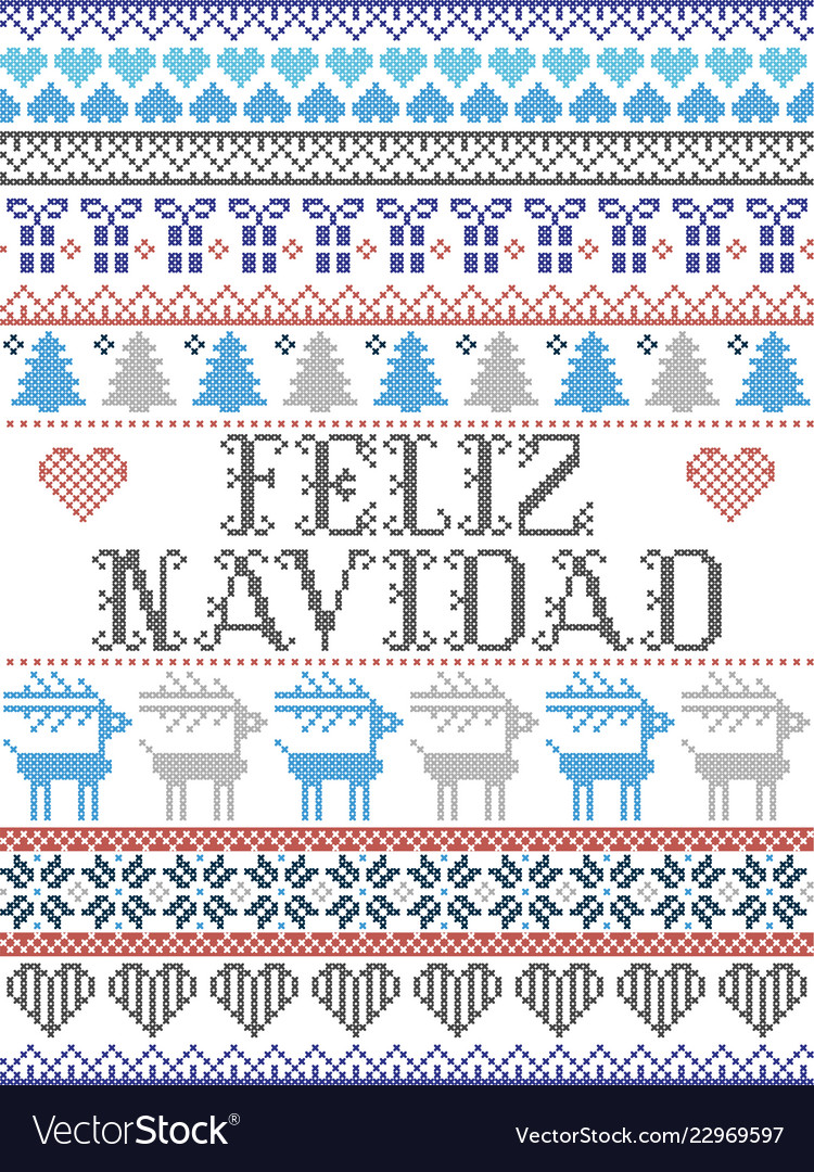 Nordic Christmas Reindeer Pattern
