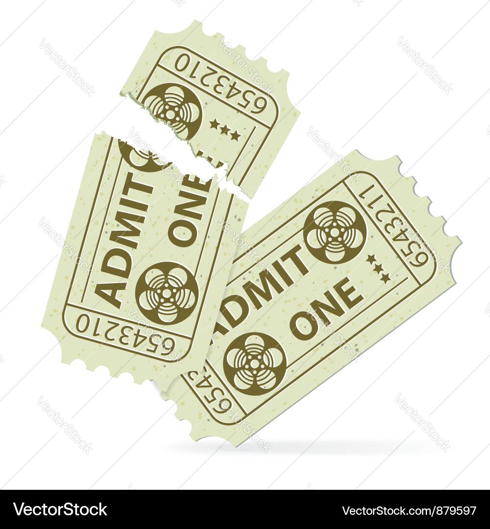 Set cinema ticket Royalty Free Vector Image - VectorStock