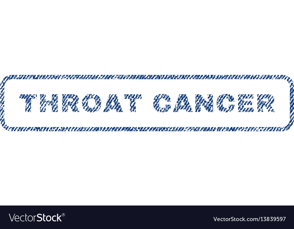 Throat cancer textile stamp