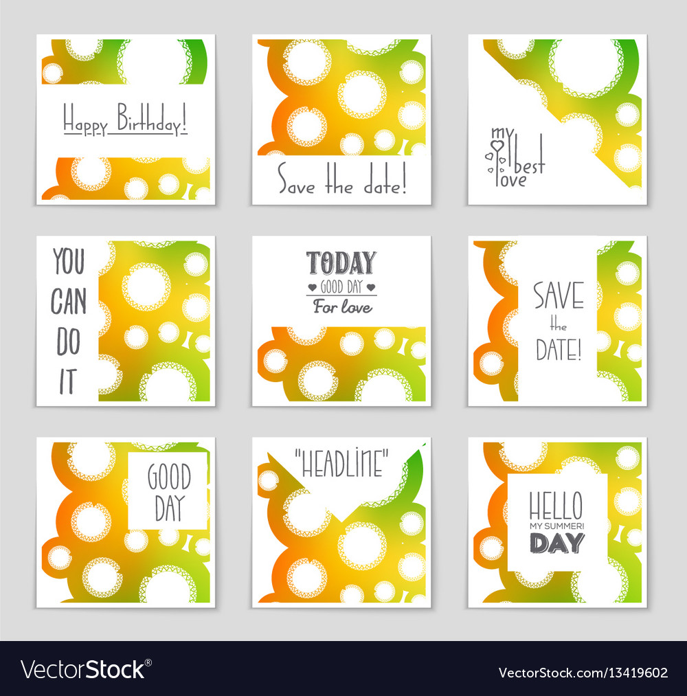Abstract layout background set for art vector image Abstract layout background set for art