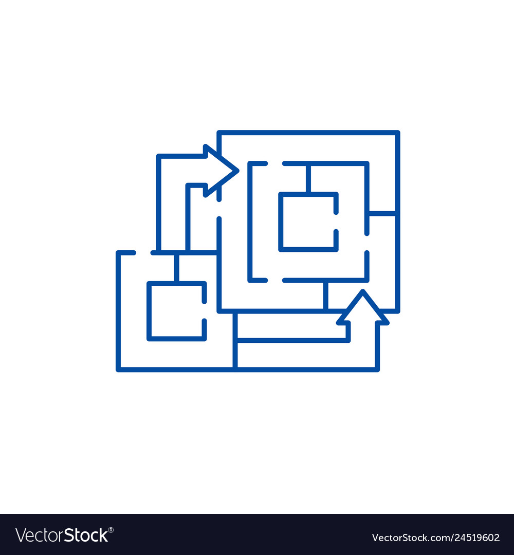 Algorithm des Spielzeilen-Icon-Konzepts vector image Algorithm des Spielzeilen-Icon-Konzepts