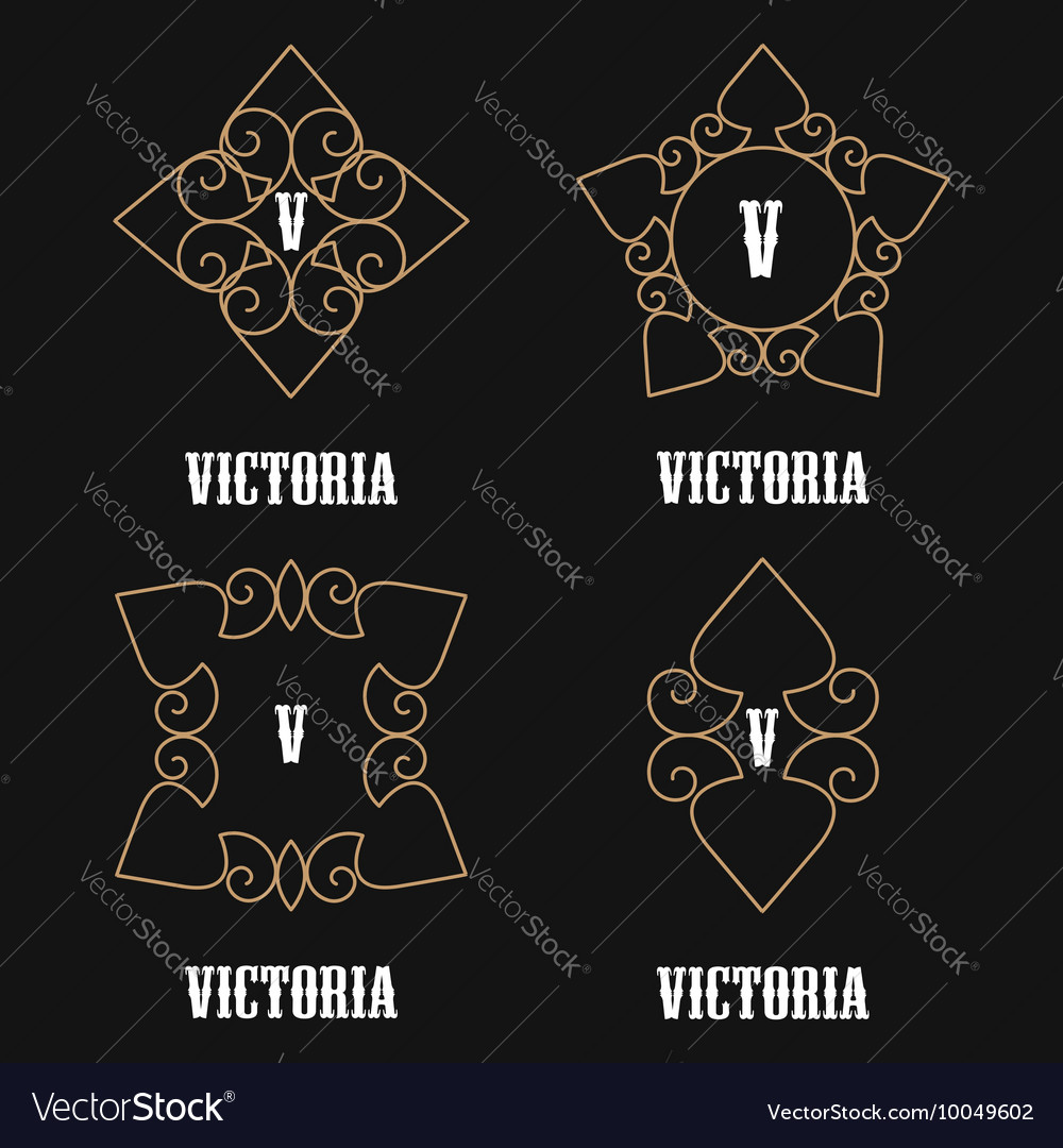 Collection logo design templates and Royalty Free Vector