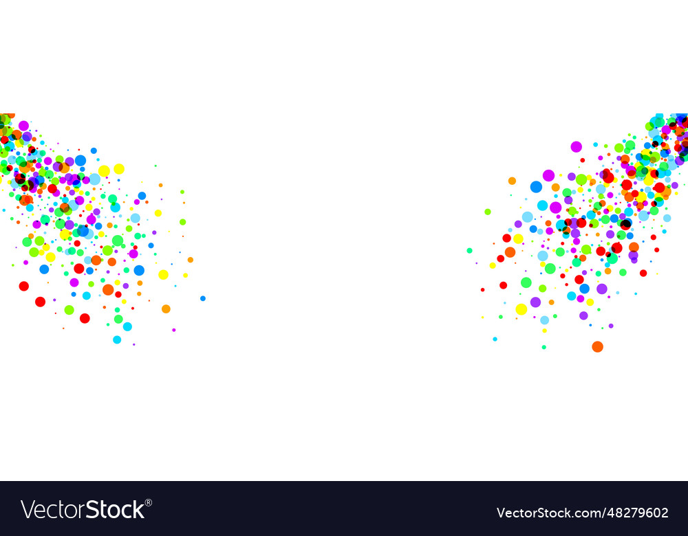 Colorful round dots exploding confetti background Vector Image Colorful round dots exploding confetti background