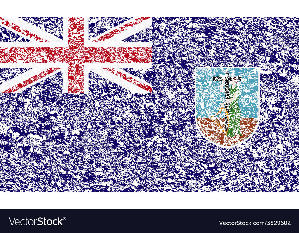 Flag of montserrat with old texture