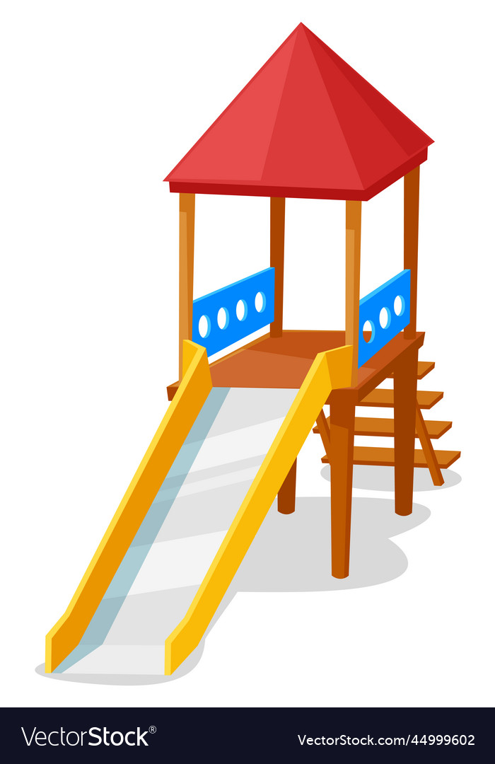 Game place with rope and hill playground Vector Image