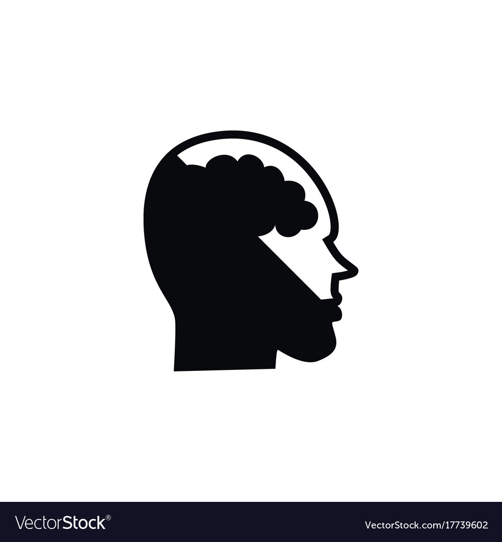 Isolated brainstorming icon intellect