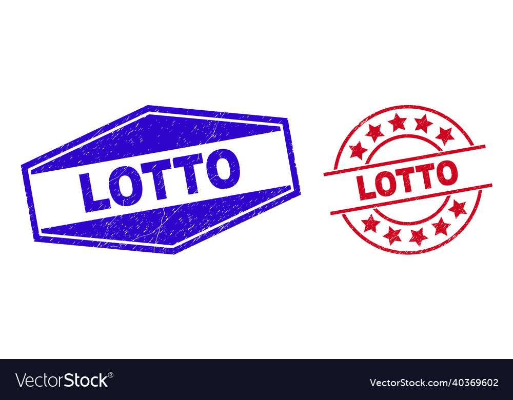 Lotto unclean watermarks in round and hexagon