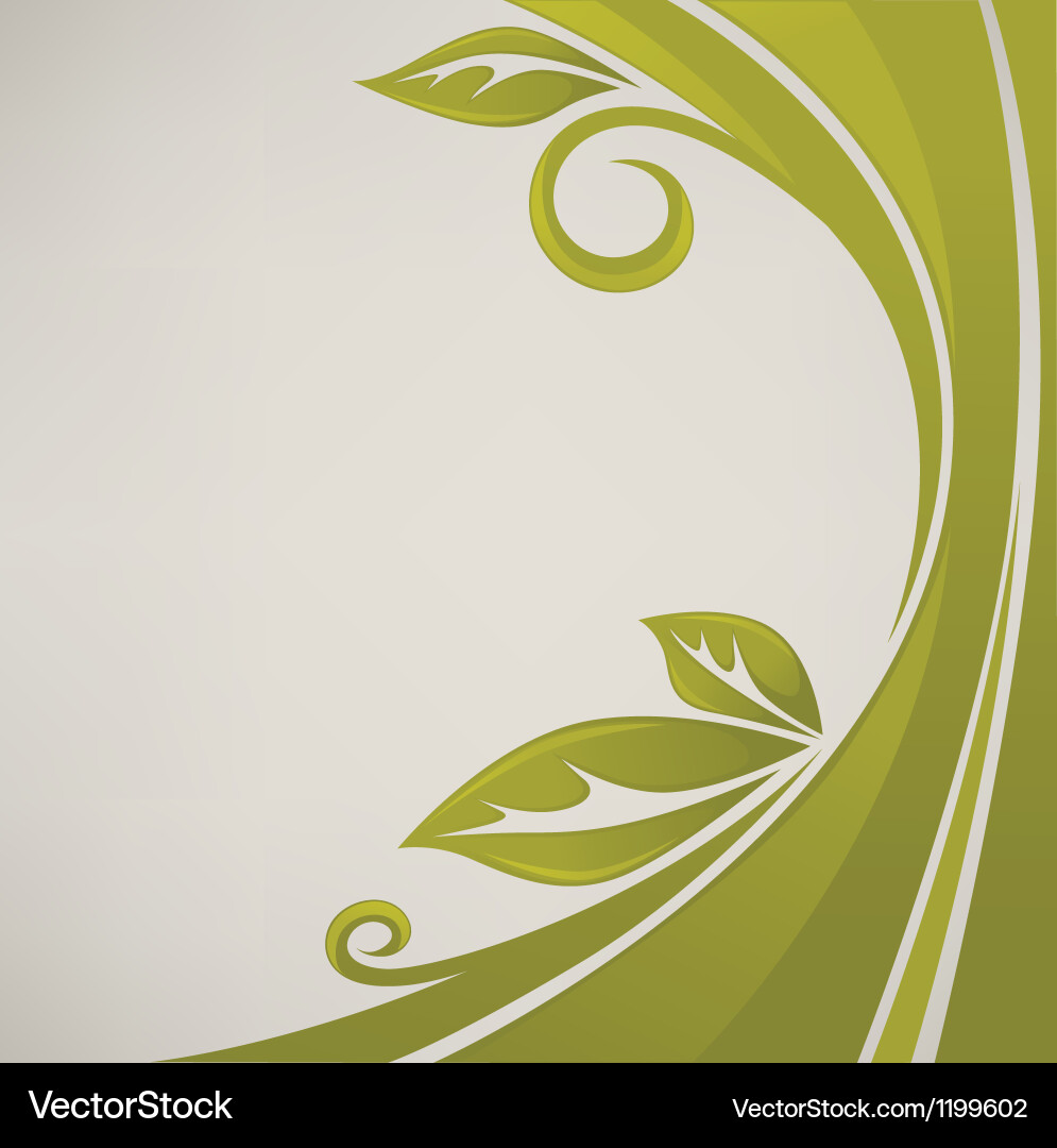 Nature Banner Grass And Leaves Royalty Free Vector Image