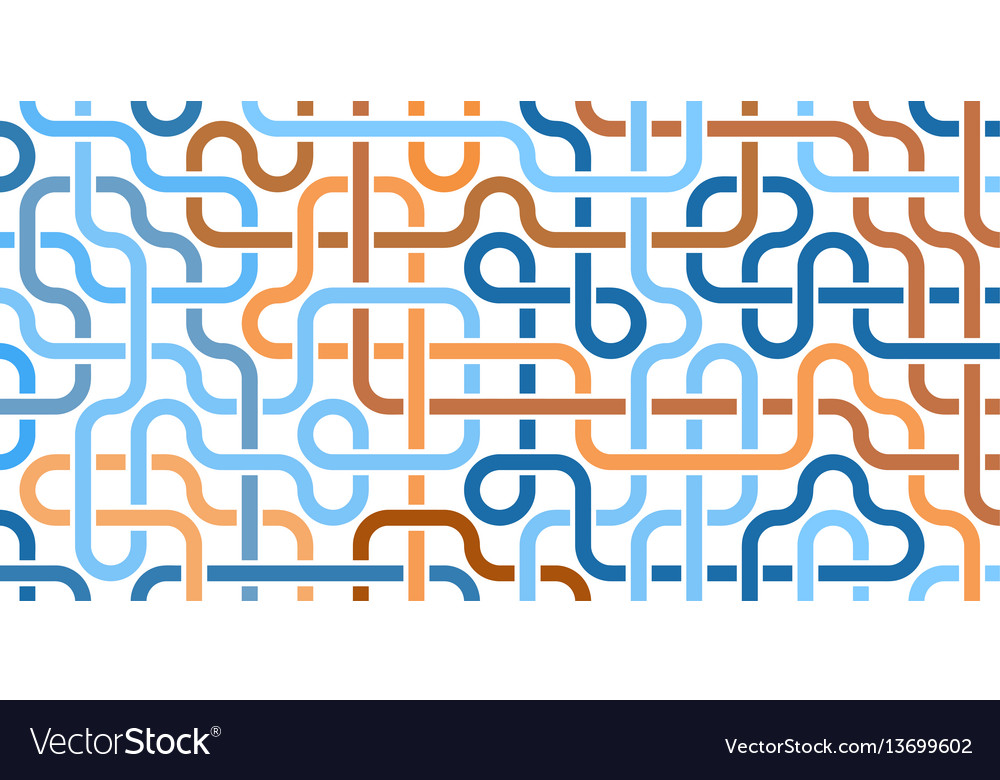 Pipeline grid abstract geometric design of tubes vector image Pipeline grid abstract geometric design of tubes