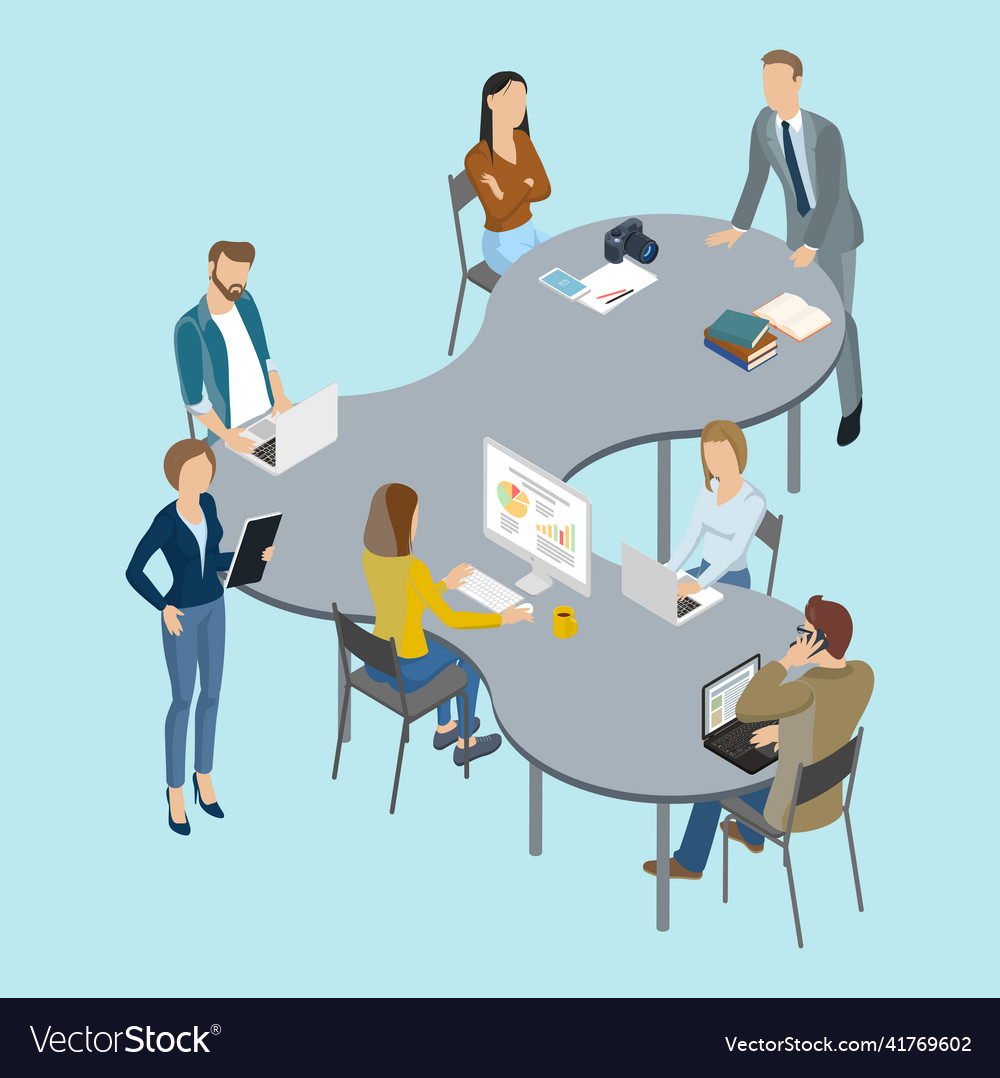 Project management and financial report strategy Vector Image