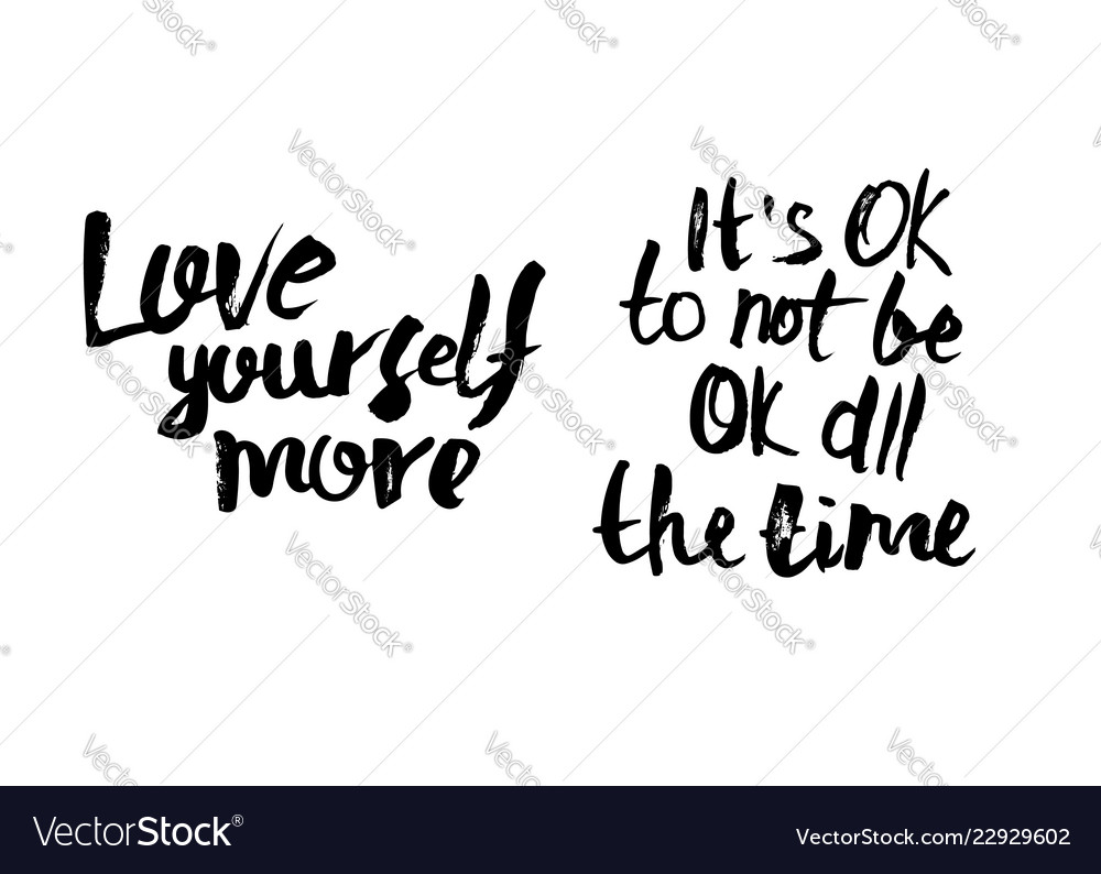 Quote its ok to not be all the time Royalty Free Vector